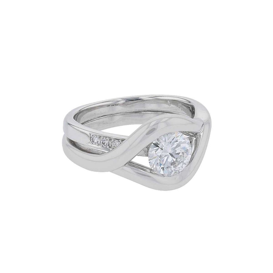 Bagues Fiancailles Mikaël Dan | Bague Solitaire Or Et Diamant - Diamant 1,02 Ct D Vvs2