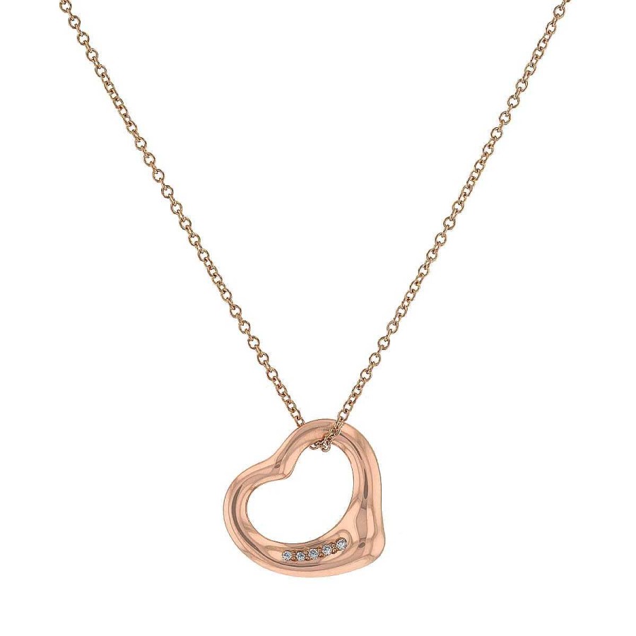 Bijoux Sign S Tiffany & Co. | Collier Tiffany & Co. Open Heart Par Elsa Peretti