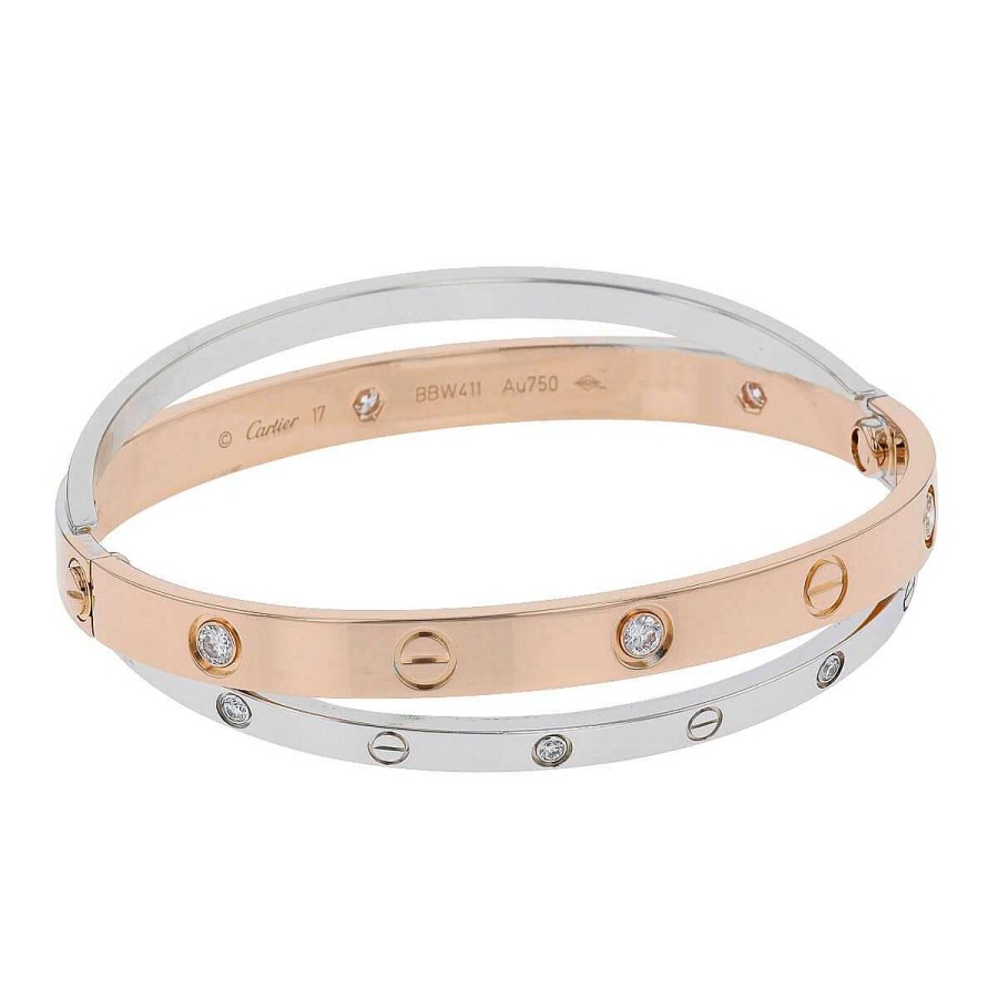 Bijoux Sign S Cartier | Bracelet Cartier Love 12 Diamants Taille 17