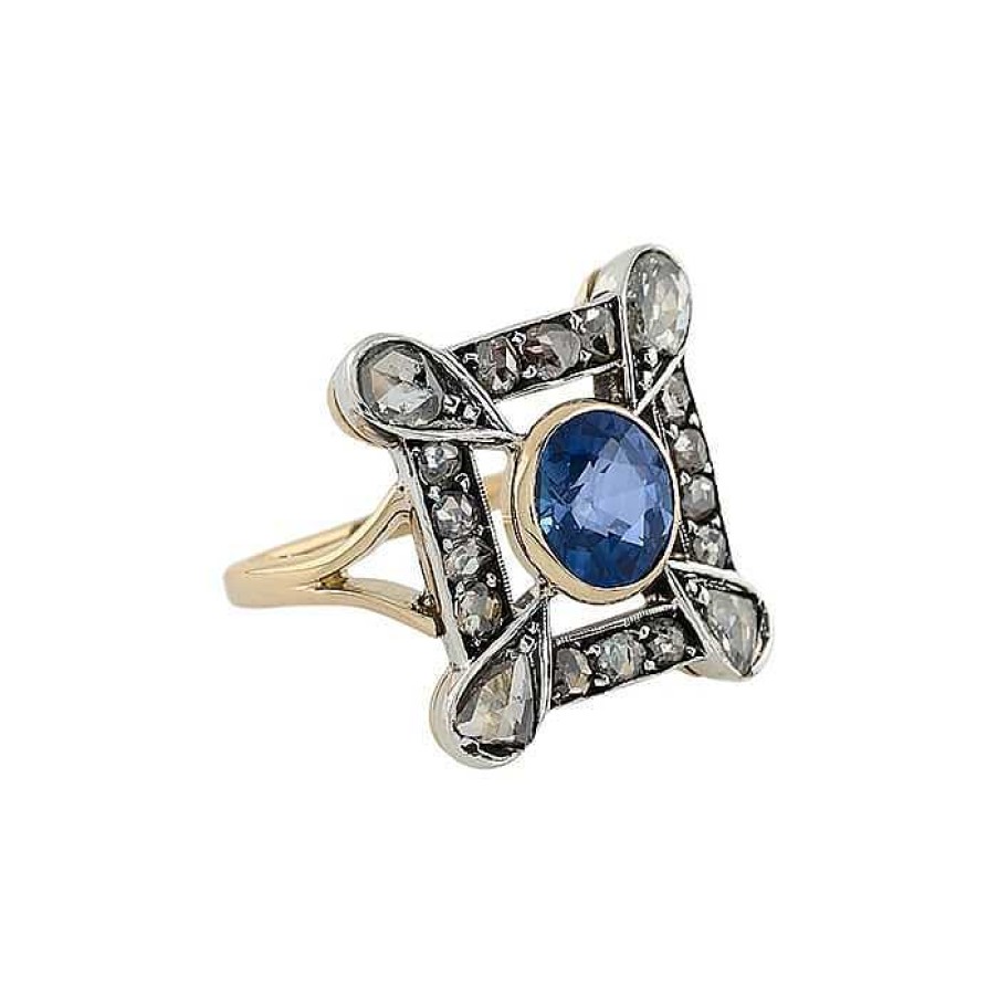 Bagues Mikaël Dan | Bague Or, Argent, Pierre Bleue Et Diamants