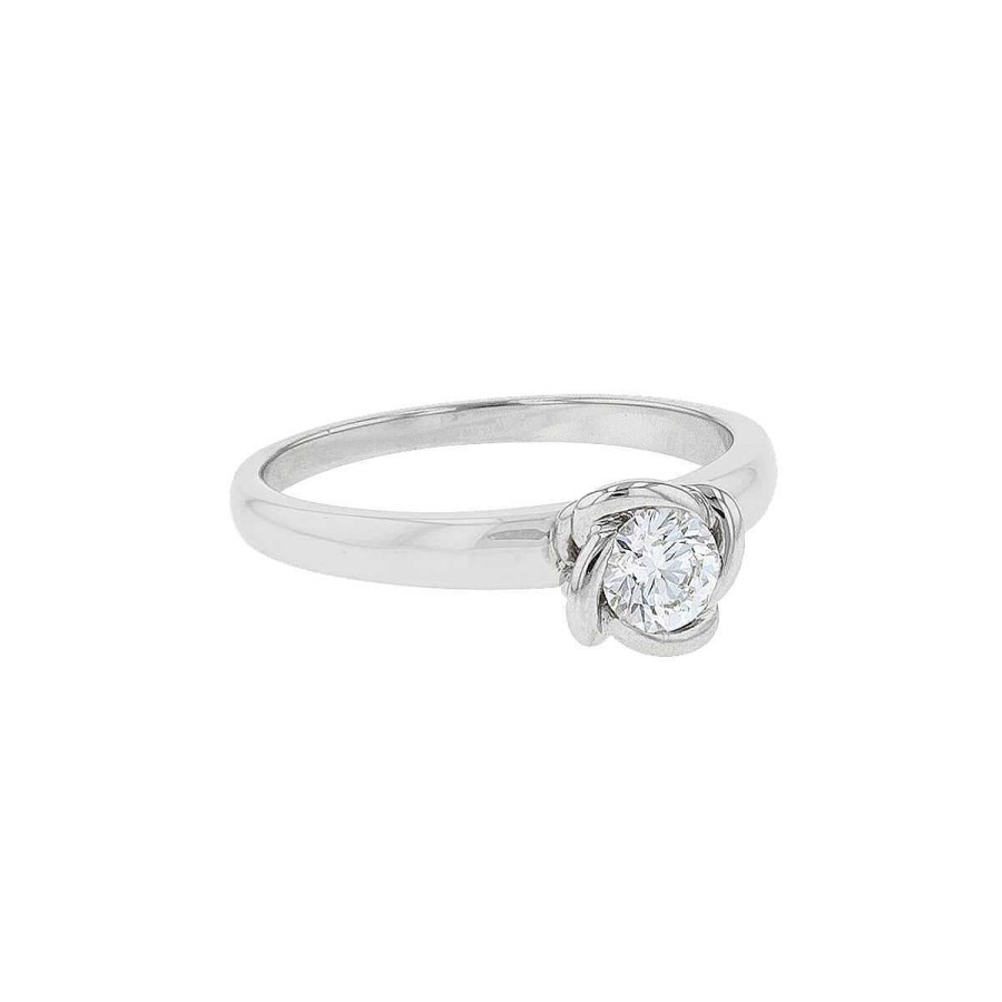 Bagues Fiancailles Fred | Bague Fred Fleur C Leste - Certificat Gia 0,30 Ct G Vs1