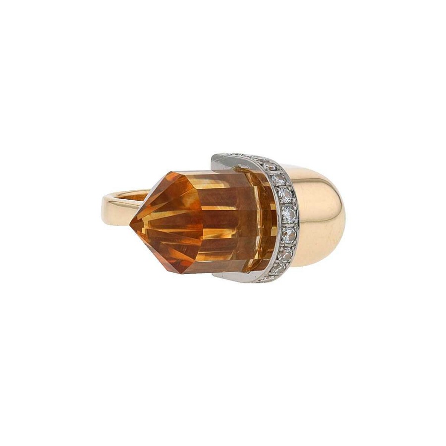 Bagues Mikaël Dan | Bague Or, Diamants Et Citrine