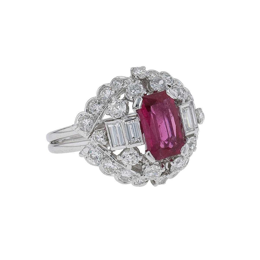 Bagues Mikaël Dan | Bague Platine, Diamants Et Rubellite