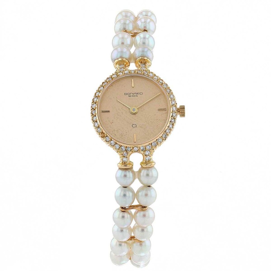 Montres Femme Mikaël Dan | Montre Bonard Or, Diamants Et Perles