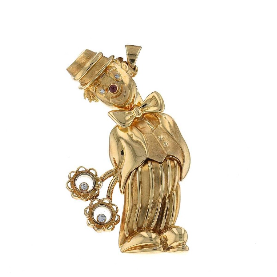 Bijoux Sign S Chopard | Broche Pendentif Chopard Happy Diamonds Clown