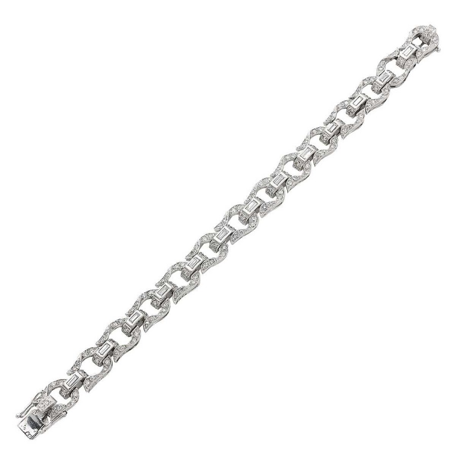 Bracelets Bijoux | Bracelet Platine Et Diamants