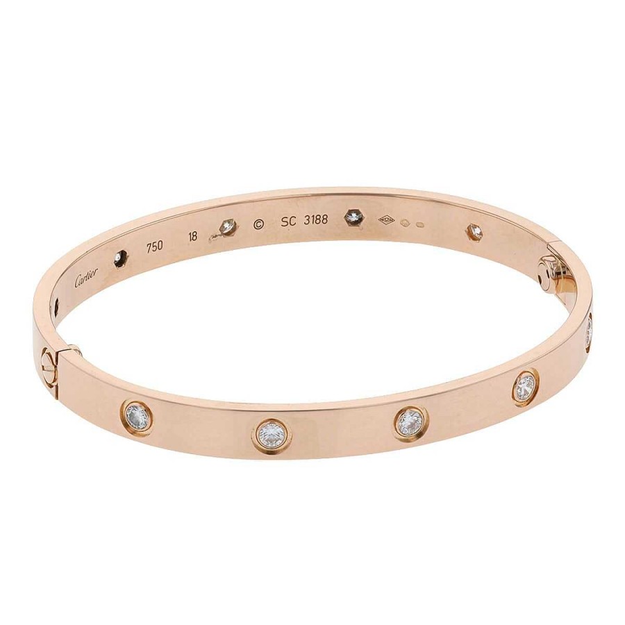 Bracelets Cartier | Bracelet Cartier Love 10 Diamants Taille 18